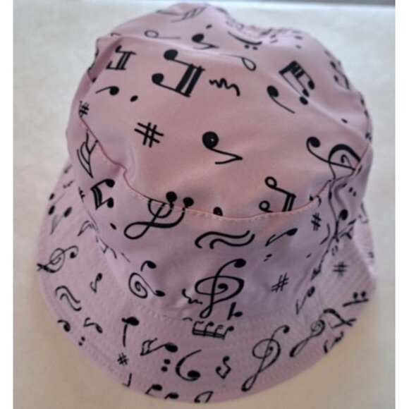New Light Purple Musical Notes Bucket Hat Adult Summer One Size Music Lavender - Picture 3 of 4